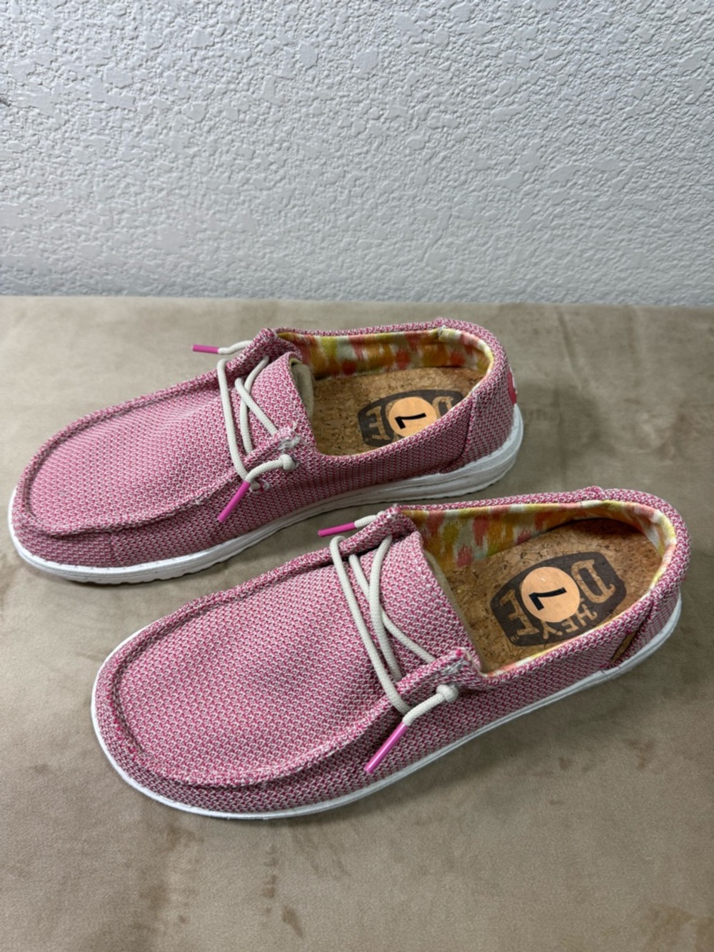Hey Dude Pink Casual Canvas Shoes - Picture 2 of 3